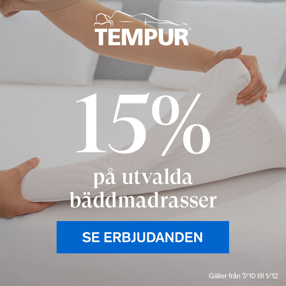 15% på utvalda bäddmadrasser.